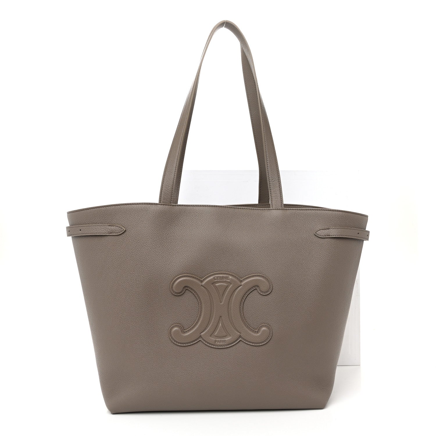 Celine Grained Calfskin Triomphe Medium Cabas Anais Pebble 11 of 11