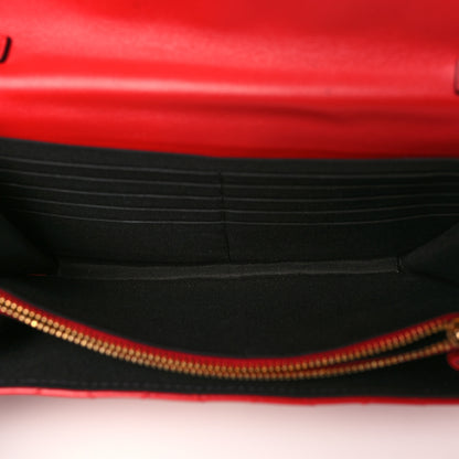 Versace Lambskin Quilted Medusa Wallet On Chain Crossbody Red 5 of 8