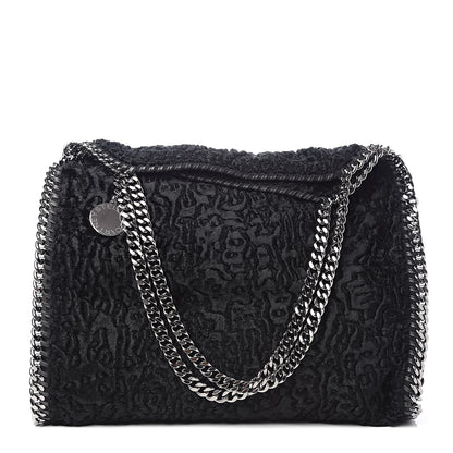Stella McCartney Crushed Velvet Small Falabella Tote Black 1 of 11