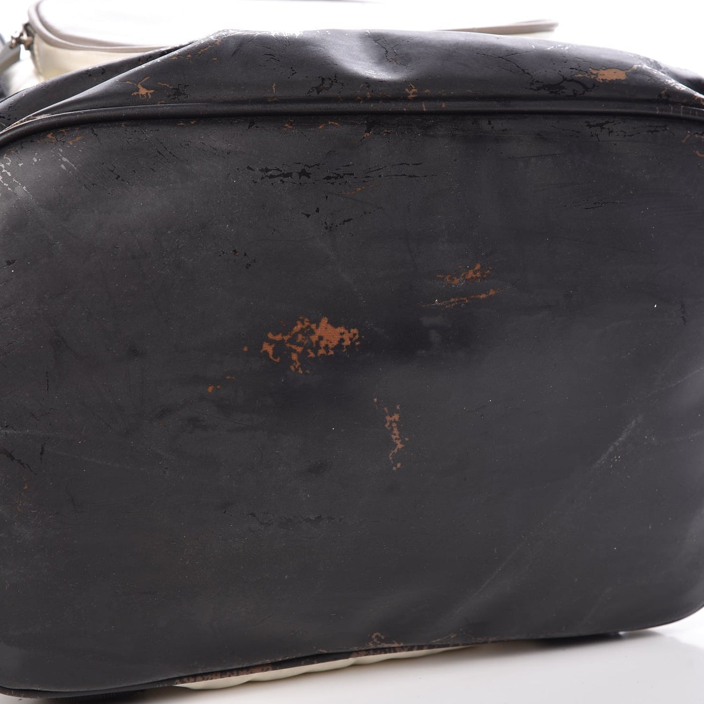 Nylon Calfskin CC Backpack White Gray