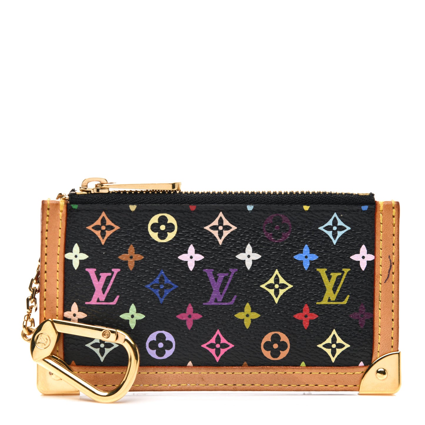 Monogram Multicolor Key Pouch Black