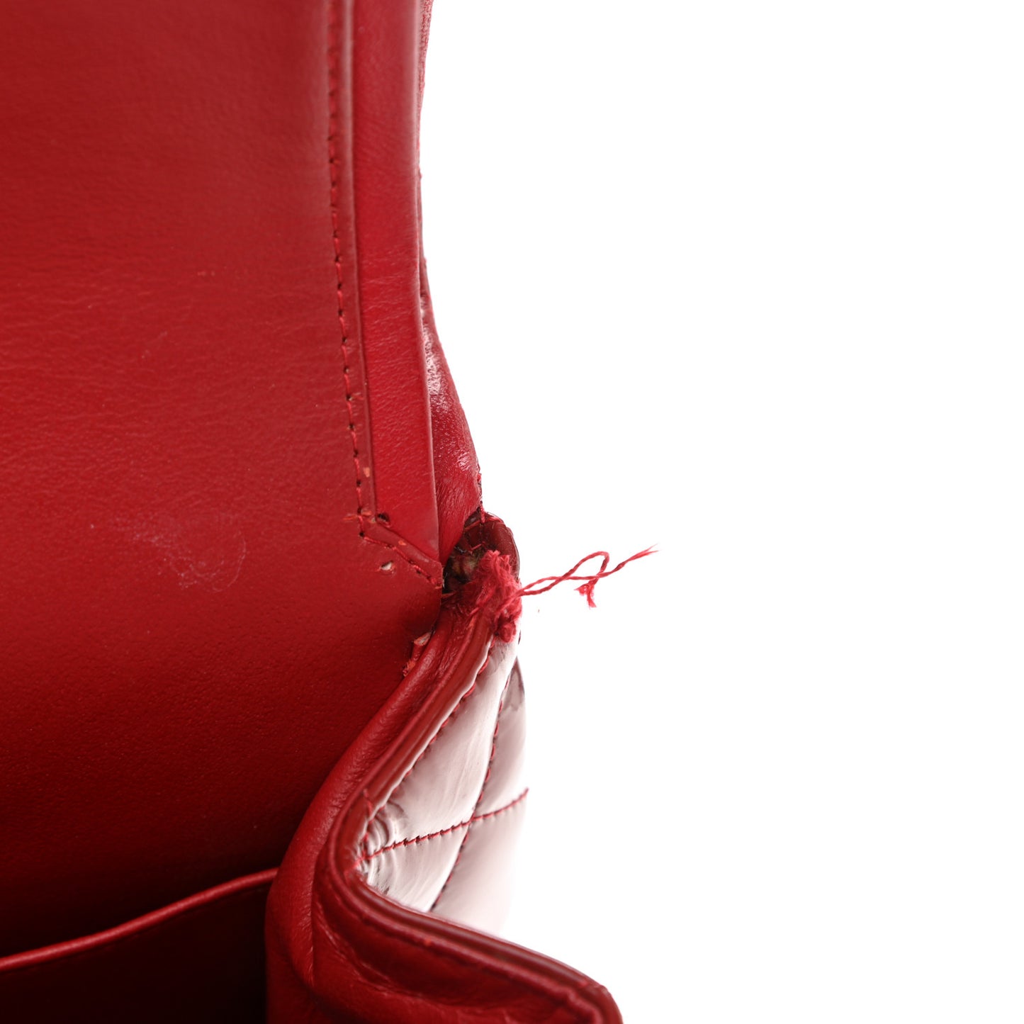 Patent Quilted Maxi Double Flap Red