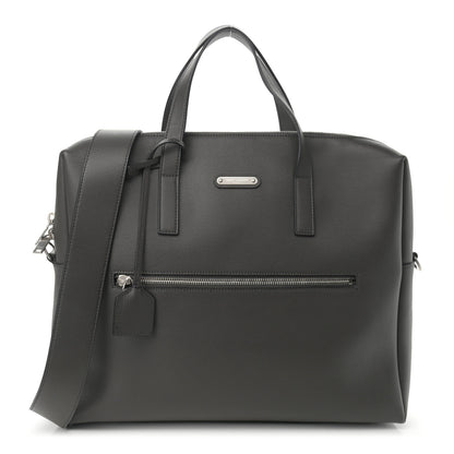 Saint Laurent Calfskin Bold Briefcase Grey 1 of 9
