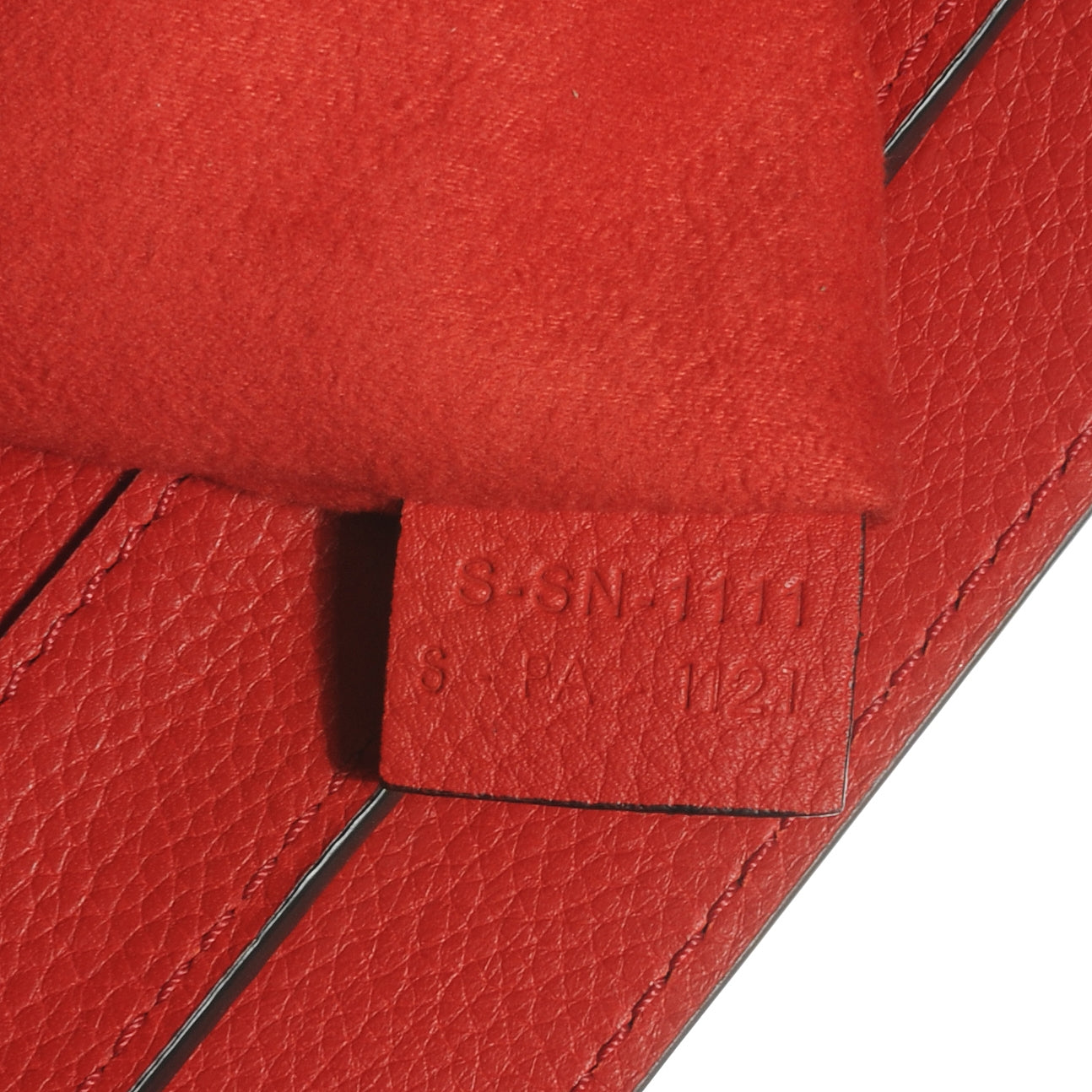 Drummed Calfskin Mini Luggage Coquelicot