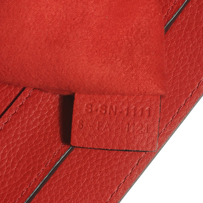 Celine Drummed Calfskin Mini Luggage Coquelicot 8 of 9