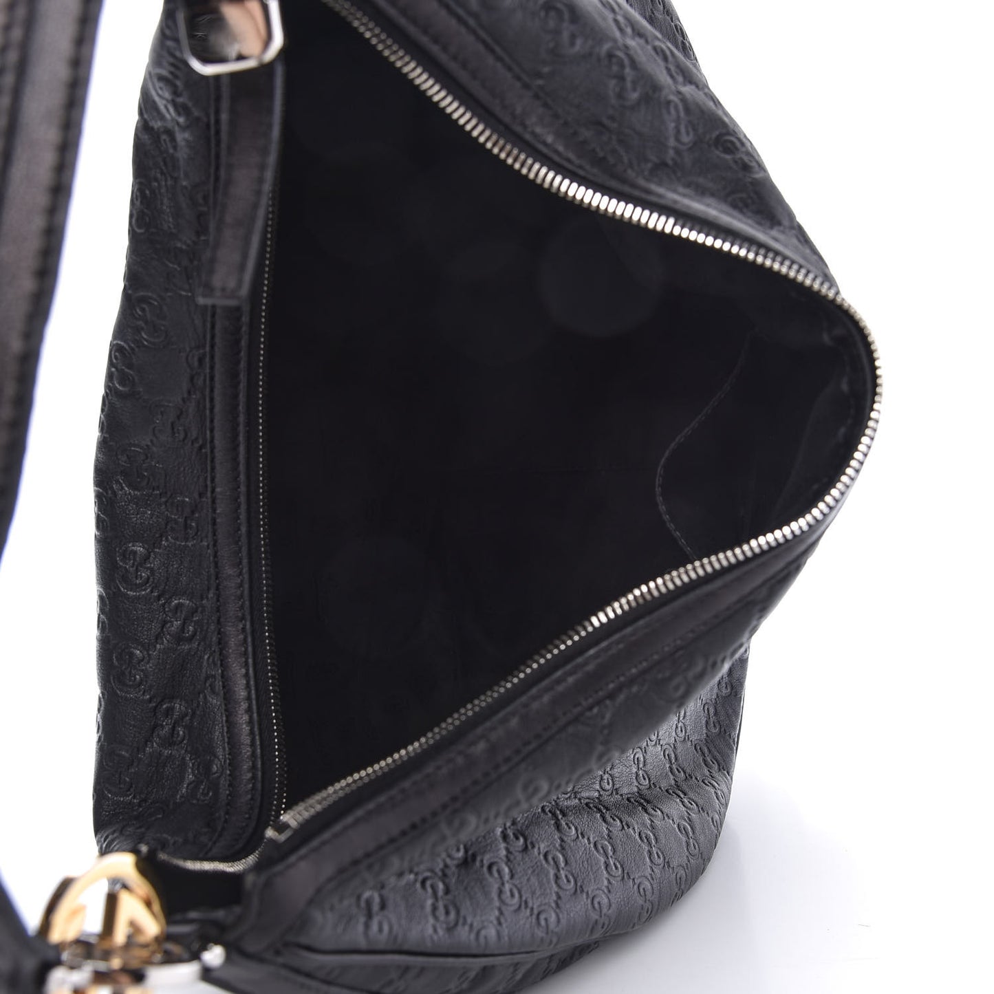 Guccissima Large GG Twins Hobo Black