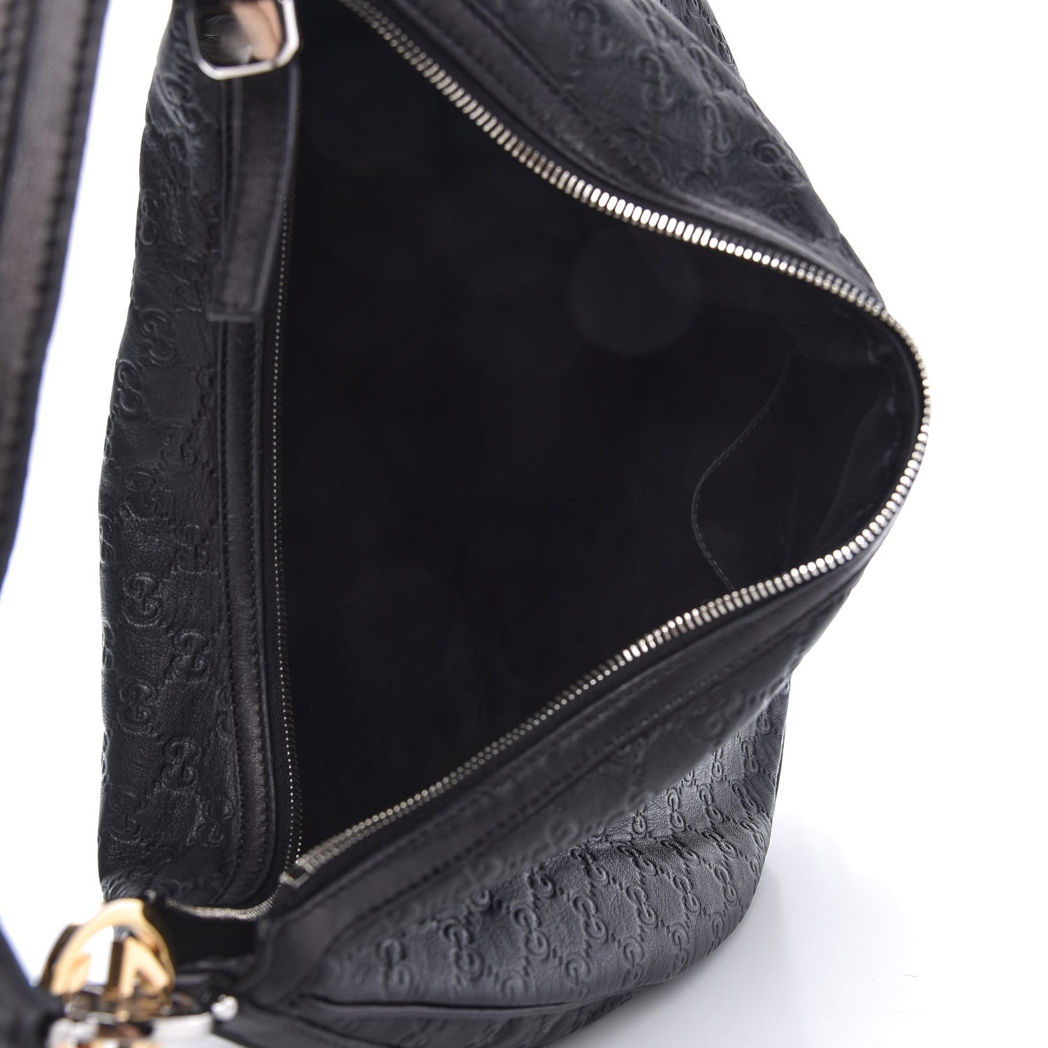 Gucci Guccissima Large GG Twins Hobo Black 5 of 9