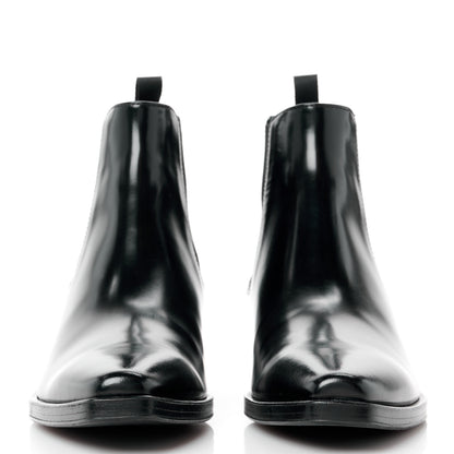 Prada Spazzolato Logo Chelsea Boots 36 Black 2 of 10
