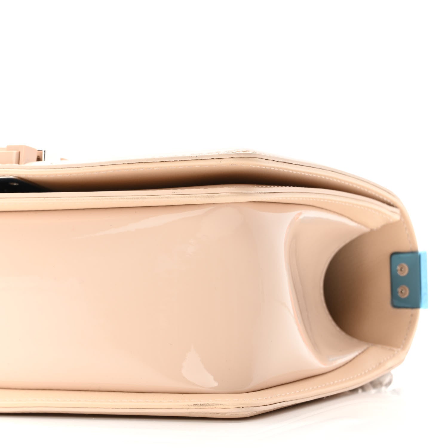 Chanel Patent CalfskinMedi um Boy Flap Plexiglass Beige 8 of 9