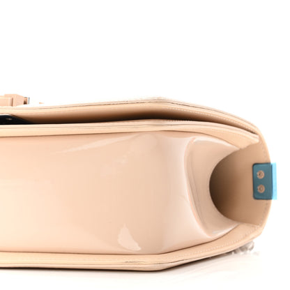 Chanel Patent CalfskinMedi um Boy Flap Plexiglass Beige 8 of 9