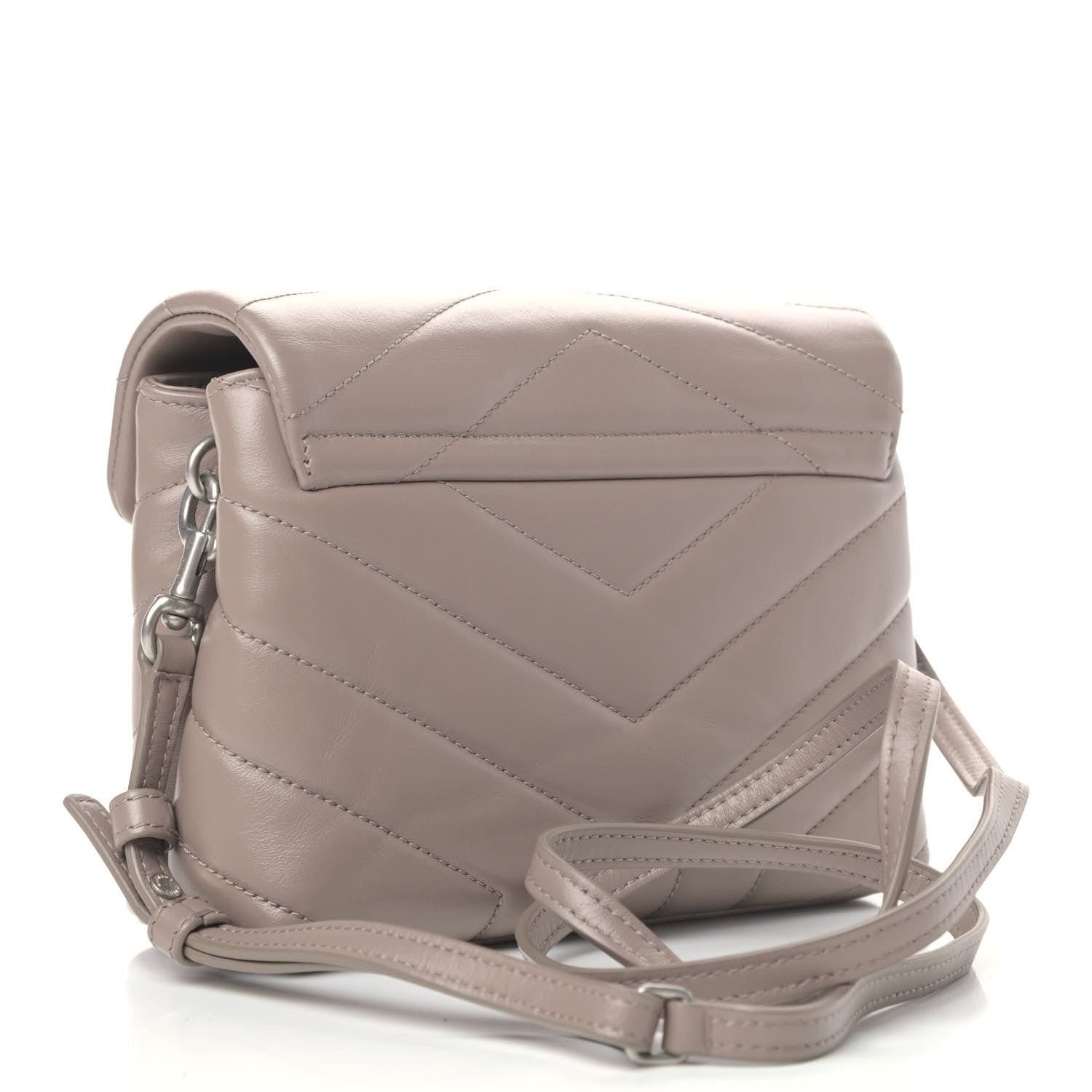 Saint Laurent Calfskin Y Quilted Monogram Toy Loulou Crossbody Bag Light Natural 2 of 4