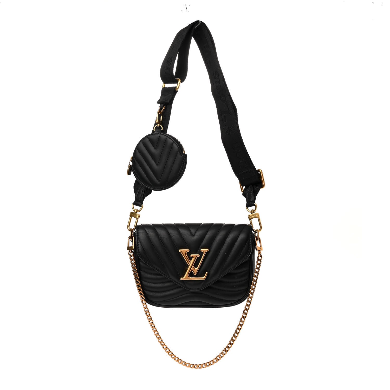 Louis Vuitton Calfskin New Wave Multi Pochette Black 1 of 14