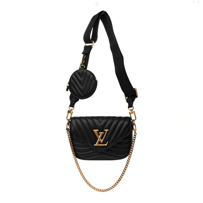 Louis Vuitton Calfskin New Wave Multi Pochette Black 1 of 14