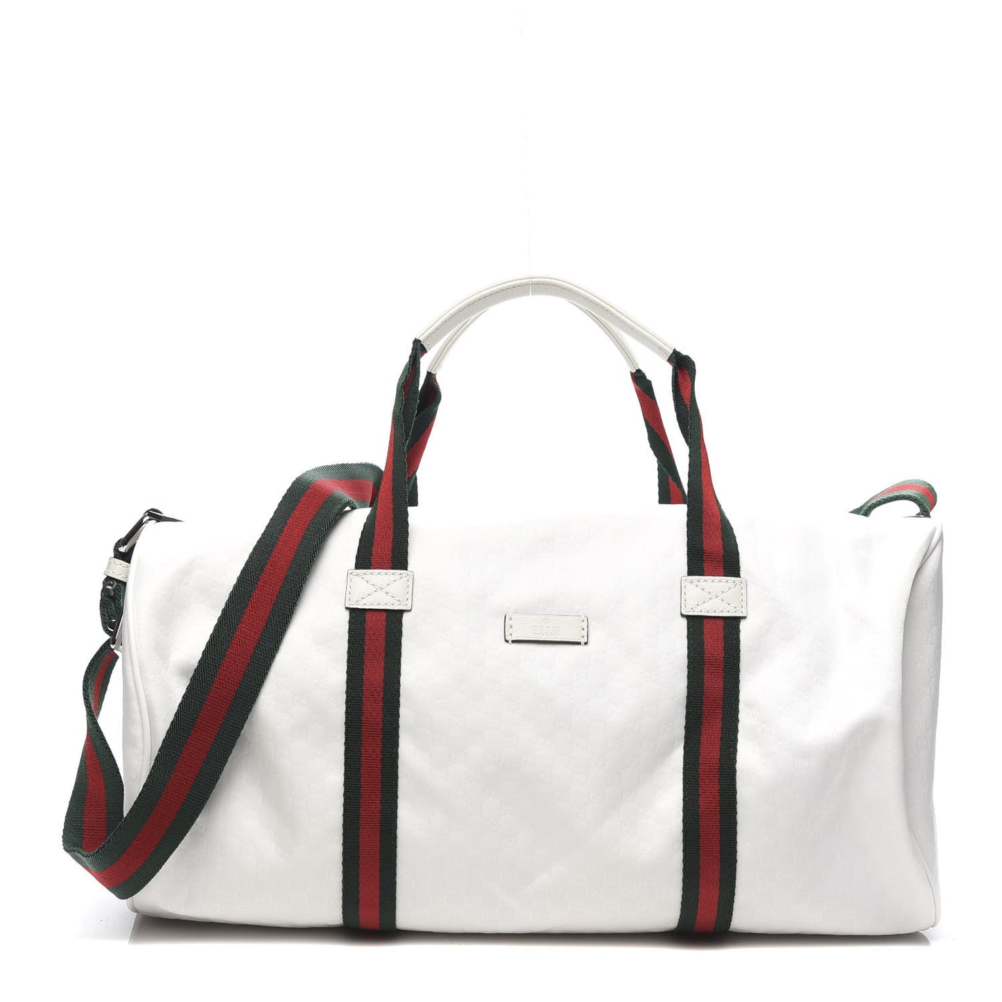 Nylon Microguccissima Gym Bag White