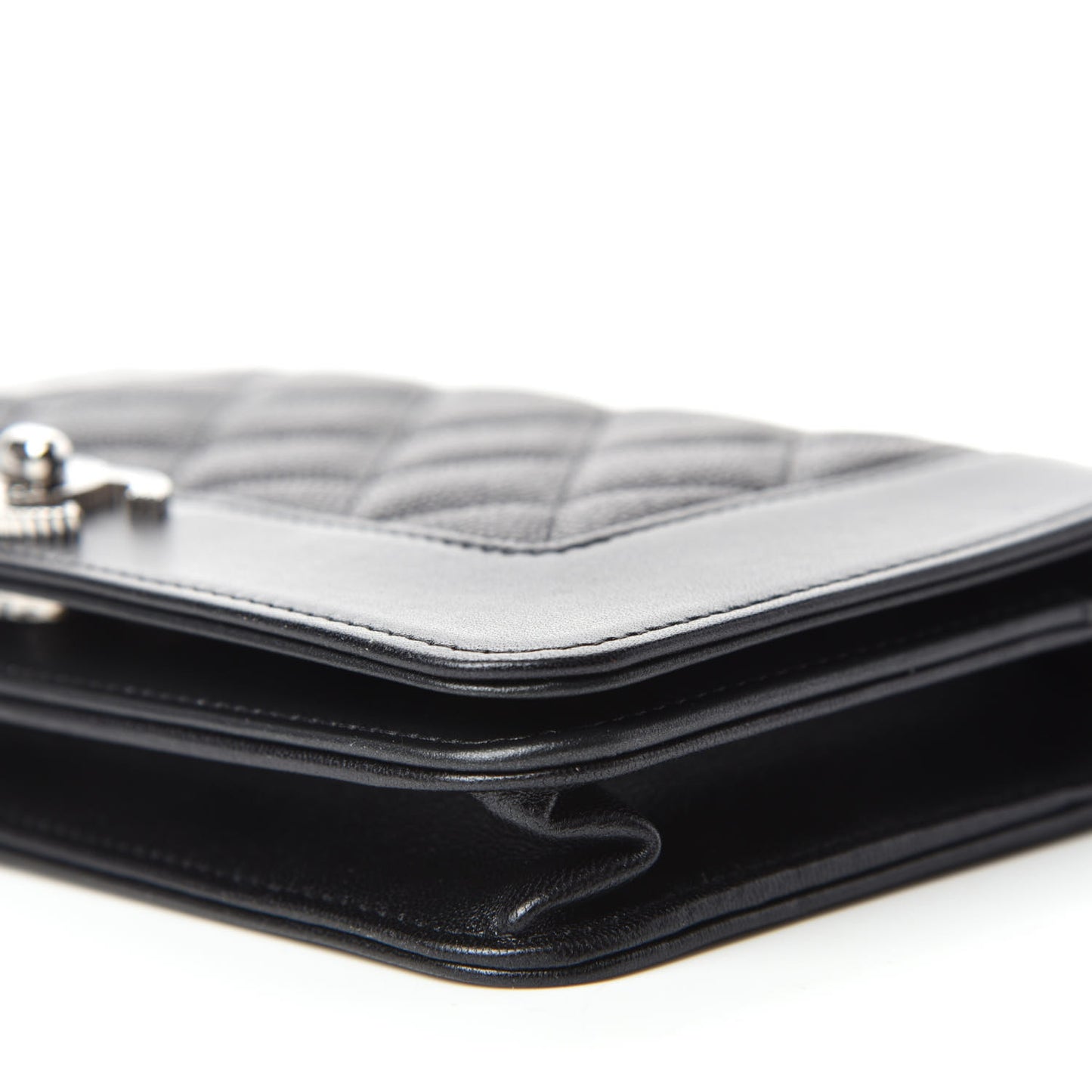 Caviar Quilted Vintage Mademoiselle Wallet On Chain WOC Black