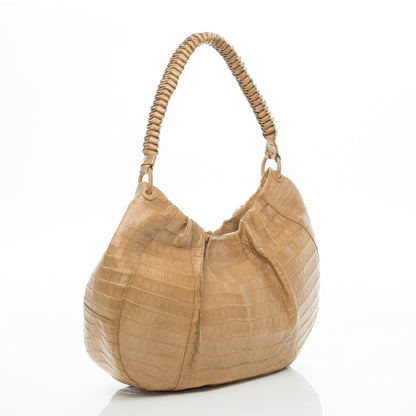 Nancy Gonzalez Crocodile Hobo Beige 3 of 8