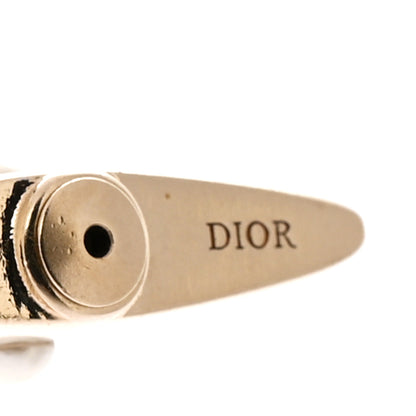 Christian Dior Metal Pearl Star Earrings Gold 4 of 4