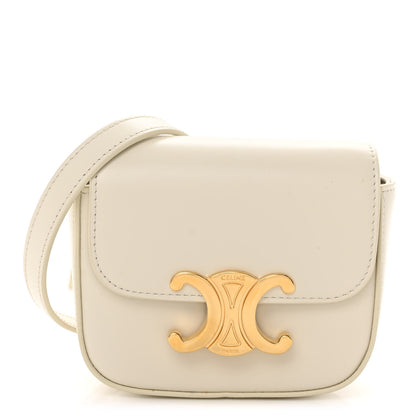 Celine Shiny Calfskin Mini Triomphe Rice 1 of 10