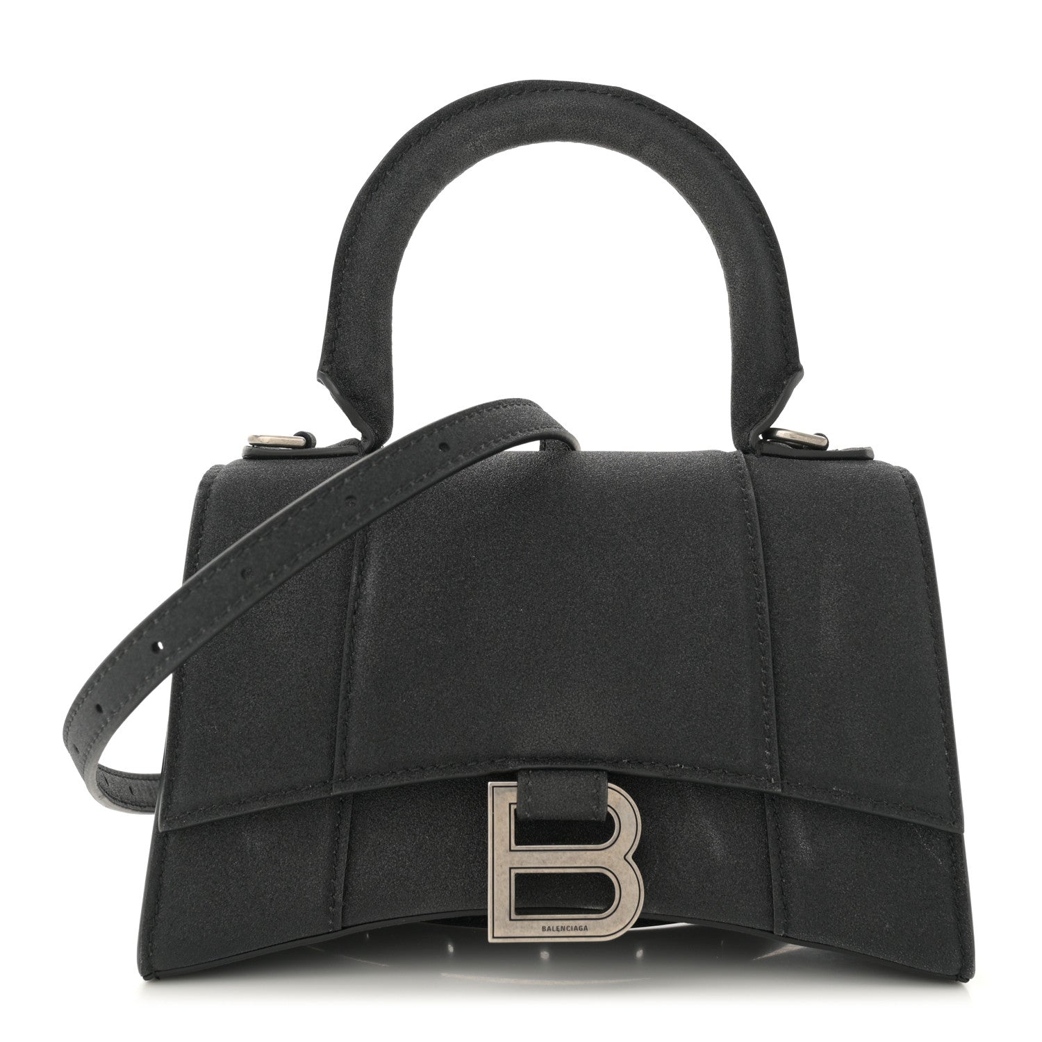 Balenciaga Glitter Fabric Hourglass Top Handle Bag XS Black 1 of 13