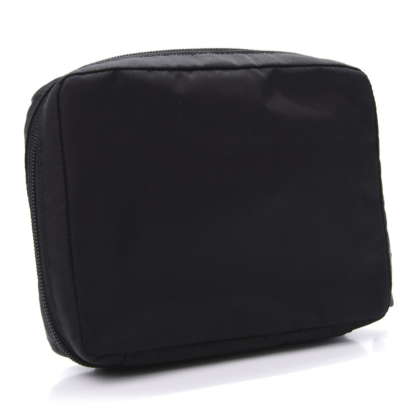 Tessuto Nylon Saffiano Maniglia Pouch Black