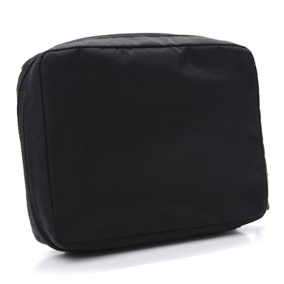 Prada Tessuto Nylon Saffiano Maniglia Pouch Black 3 of 6