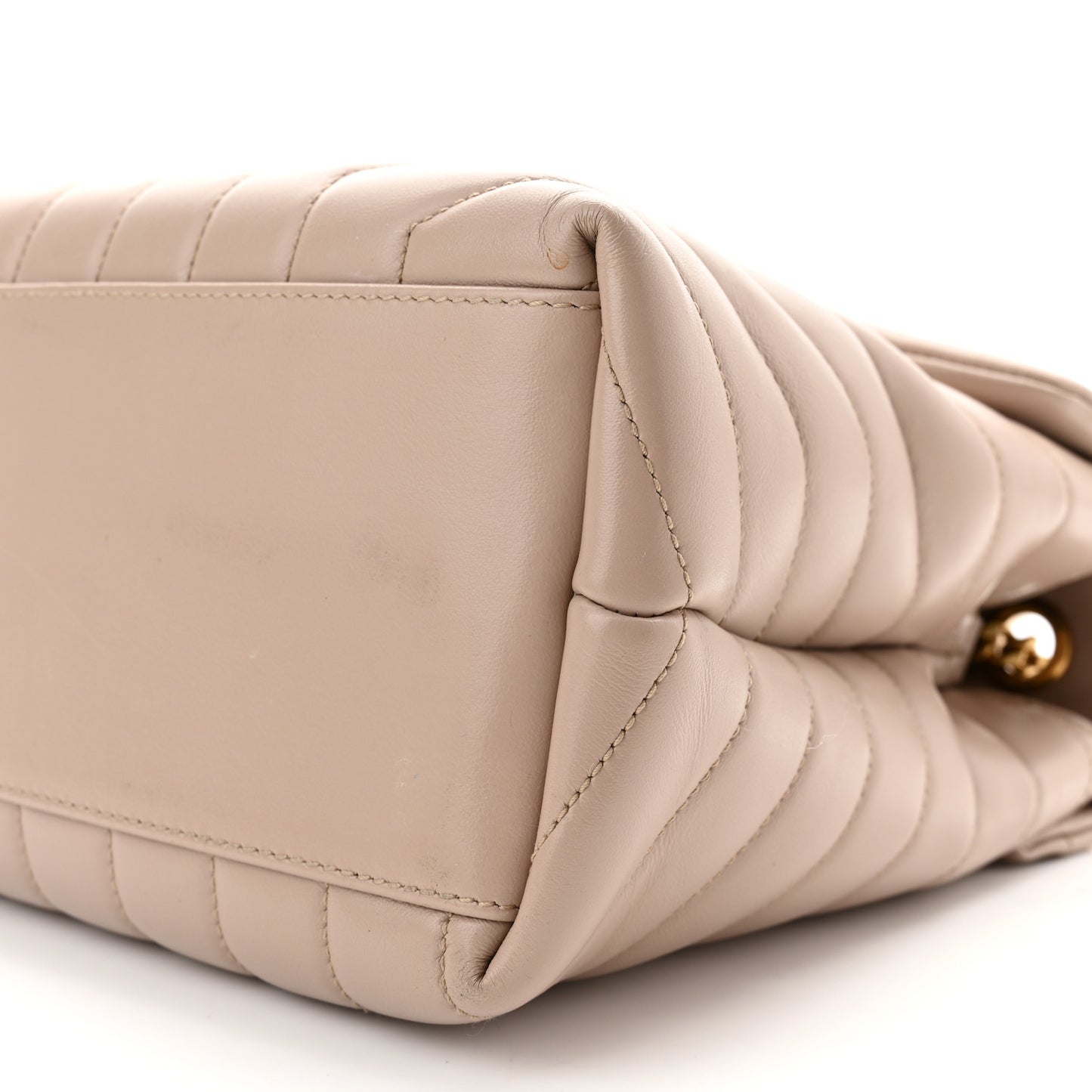 Calfskin Y Quilted Monogram Medium Loulou Chain Satchel Dark Beige