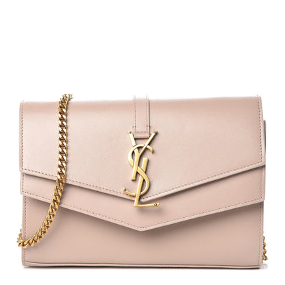 Saint Laurent Smooth Calfskin Monogram Sulpice Chain Wallet Nude 1 of 7