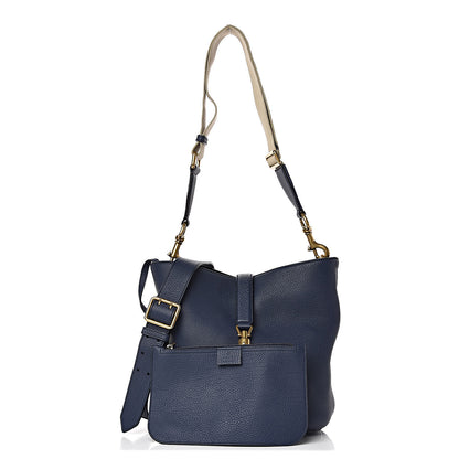 Gucci Soft Grained Calfskin Small Jackie Bucket Bag Classic Blue Marine 1 of 13