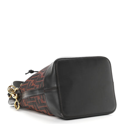 Fendi Mesh Vitello Grace F is Fendi FF 1974 Grande Mon Tresor Bucket Bag Marrone Black Ebano 3 of 11