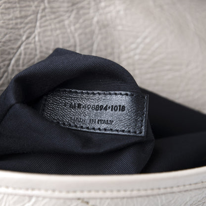 Saint Laurent Crinkled Calfskin Matelasse Monogram Medium Niki Chain Satchel Light Natural 8 of 9
