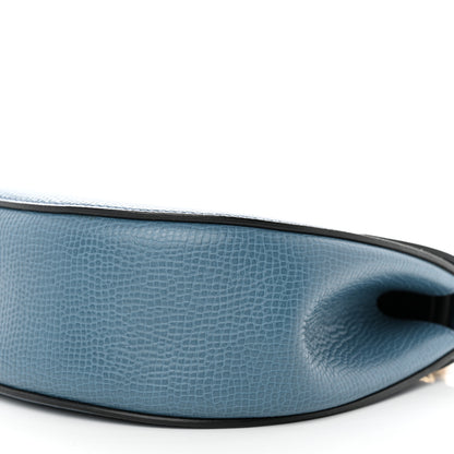 Chloe Grained Calfskin Lambskin Mini Bi-Color Drew Shoulder Bag Blue Black 9 of 10