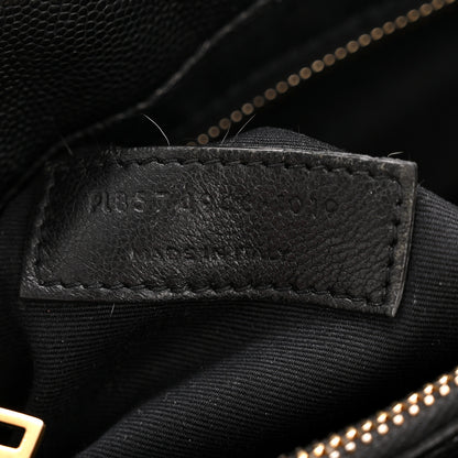 Saint Laurent Grain de Poudre Calfskin Y Quilted Monogram Medium Loulou Chain Satchel Black 7 of 14