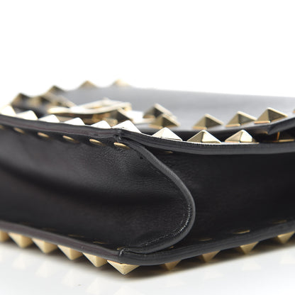 Valentino Garavani Vitello Rockstud Flip Lock Chain Crossbody Bag Black 7 of 11