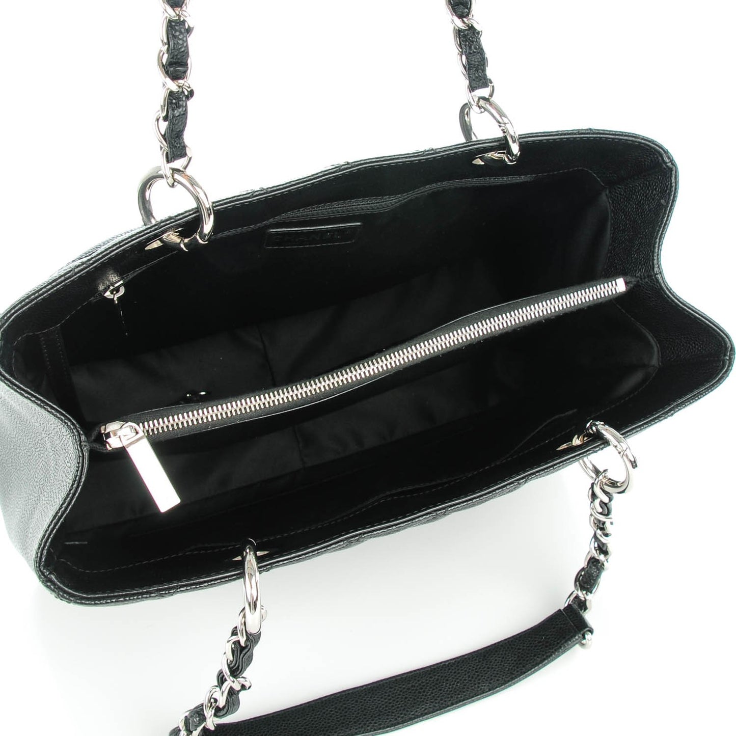 Caviar Quilted Grand Shopping Tote GST Black