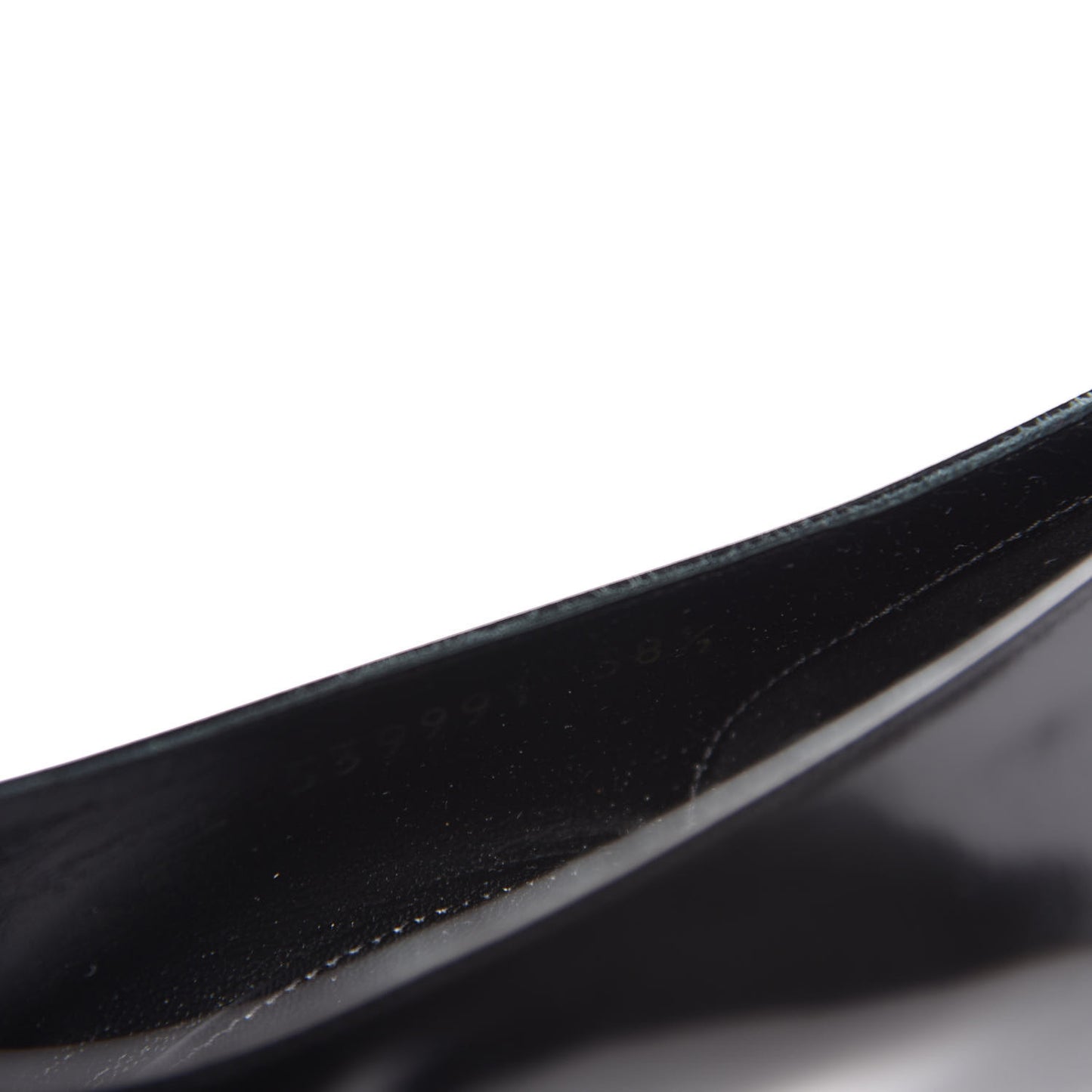 Patent Calfskin Teddy High Vamp 105 Pumps 38.5 Black