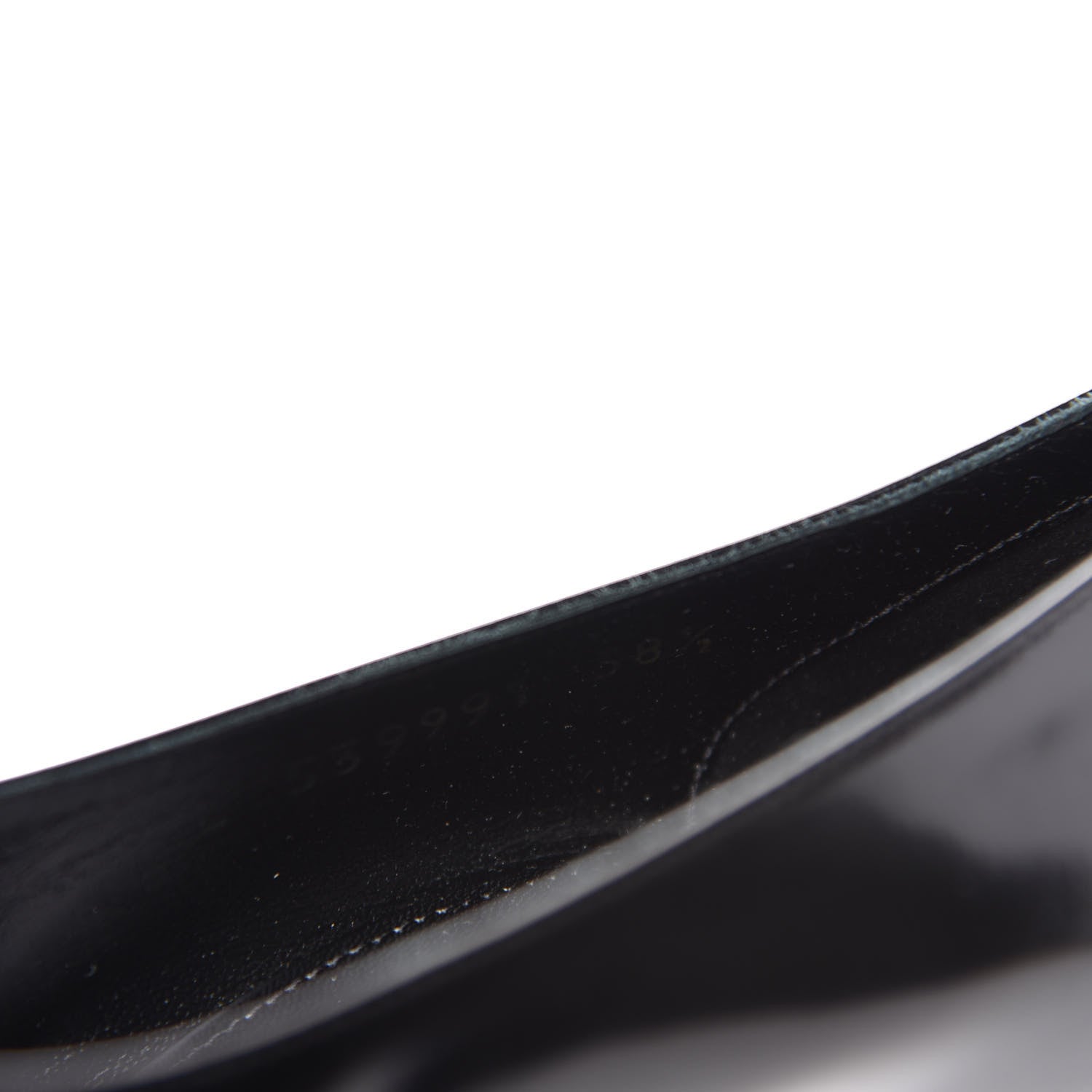 Saint Laurent Patent Calfskin Teddy High Vamp 105 Pumps 38.5 Black 10 of 11