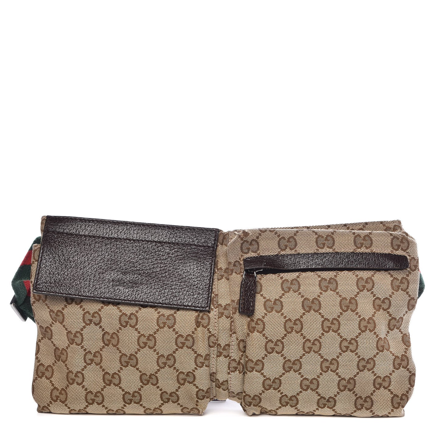 Monogram Web Belt Bag Dark Brown