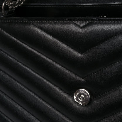 Saint Laurent Calfskin Y Quilted Monogram Medium Loulou Chain Satchel Black 15 of 16