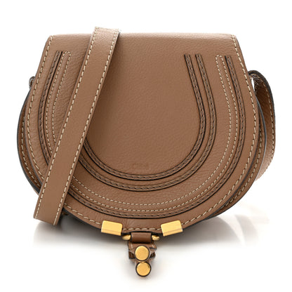 Chloe Grained Calfskin Small Marcie Saddle Bag Nut 1 of 12