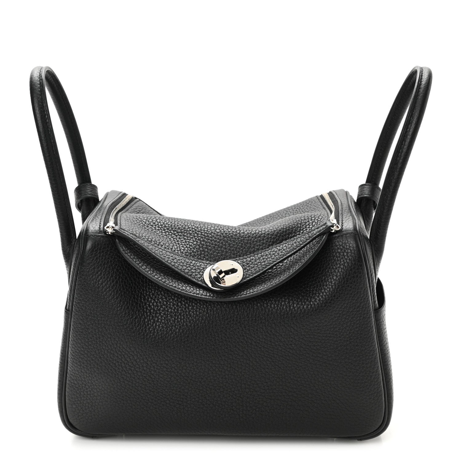 Hermes Taurillon Clemence Lindy 26 Black 1 of 10