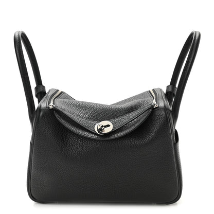 Hermes Taurillon Clemence Lindy 26 Black 1 of 10