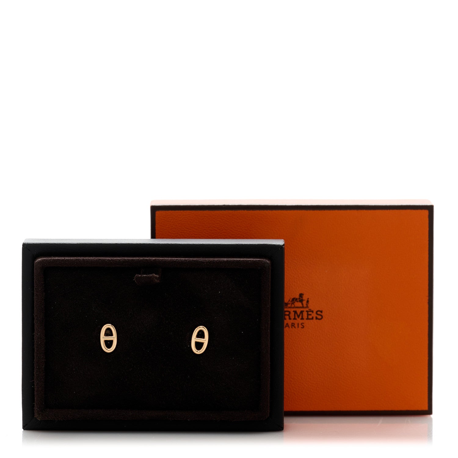 Hermes 18K Rose Gold TPM Farandole Stud Earrings 5 of 5