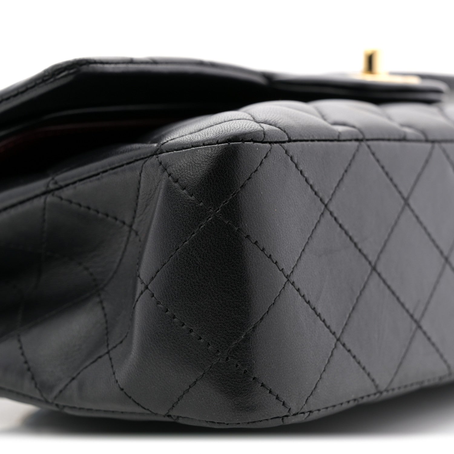 Chanel Lambskin Quilted Medium Double Flap Black 9 of 10