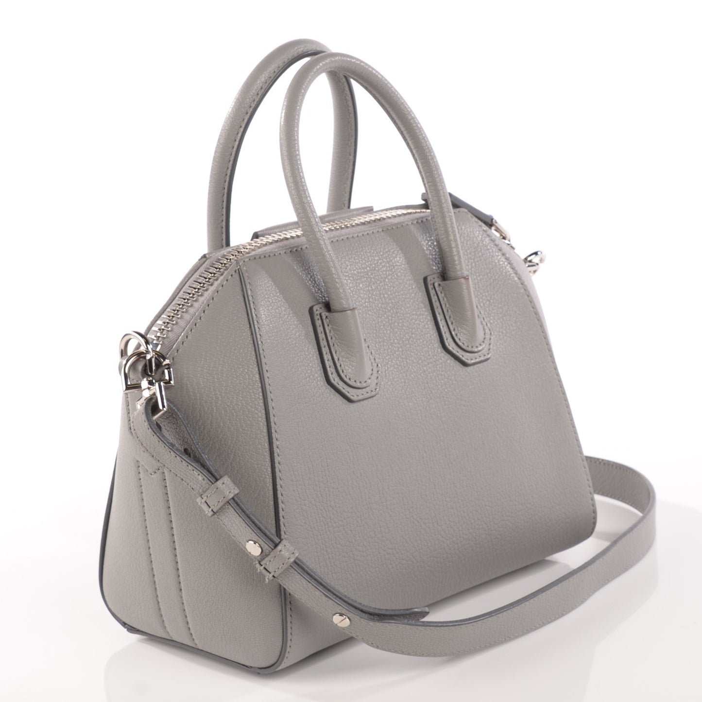 Sugar Goatskin Mini Antigona Grey