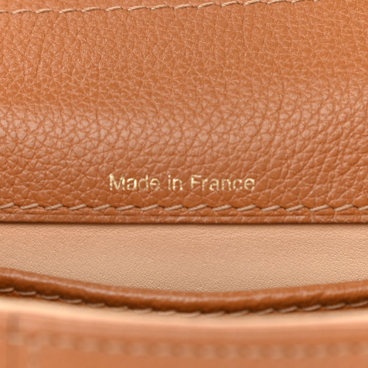 Grained Calfskin Mini Brillant Satchel Natural