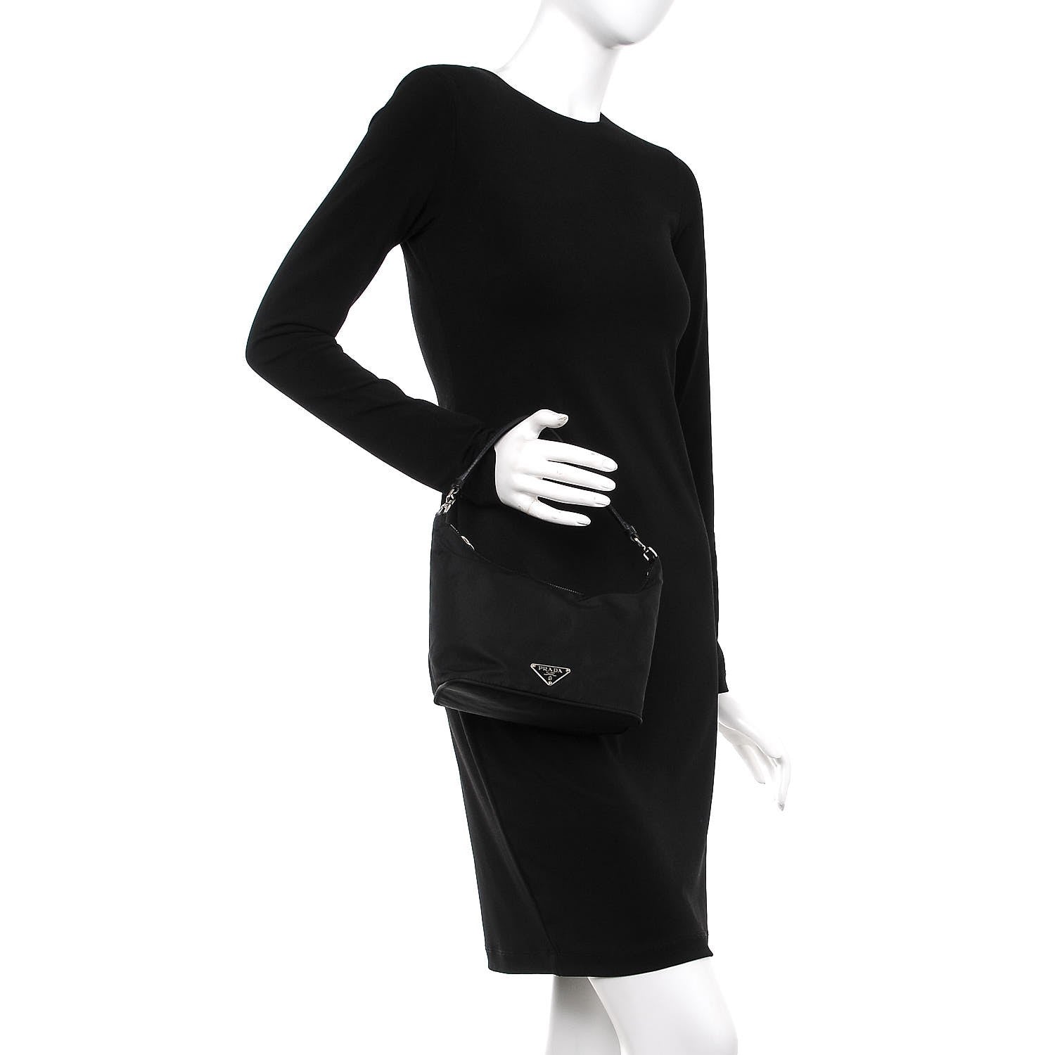 Prada Tessuto Nylon Shoulder Bag Nero Black 2 of 7