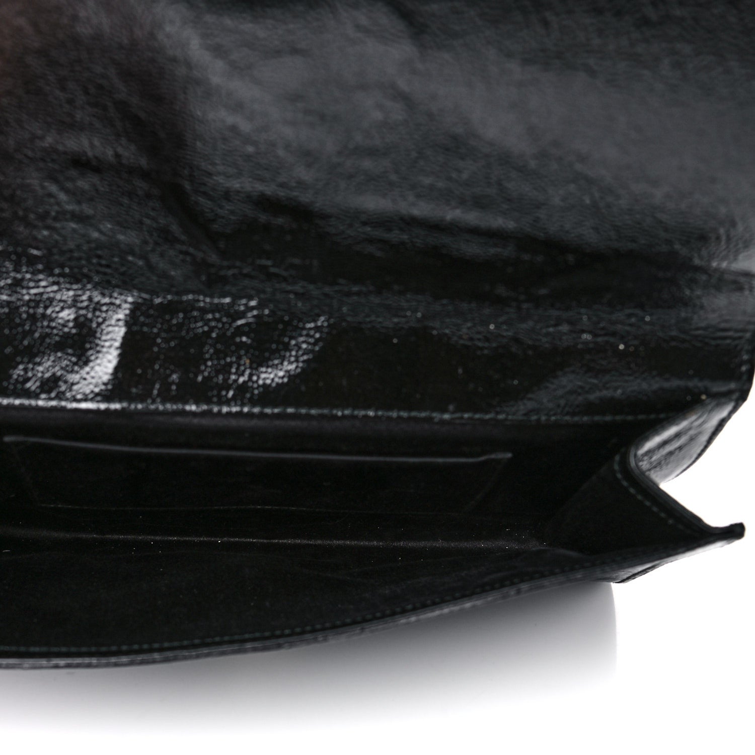 Saint Laurent Textured Patent Monogram Large Belle De Jour Clutch Black 5 of 12