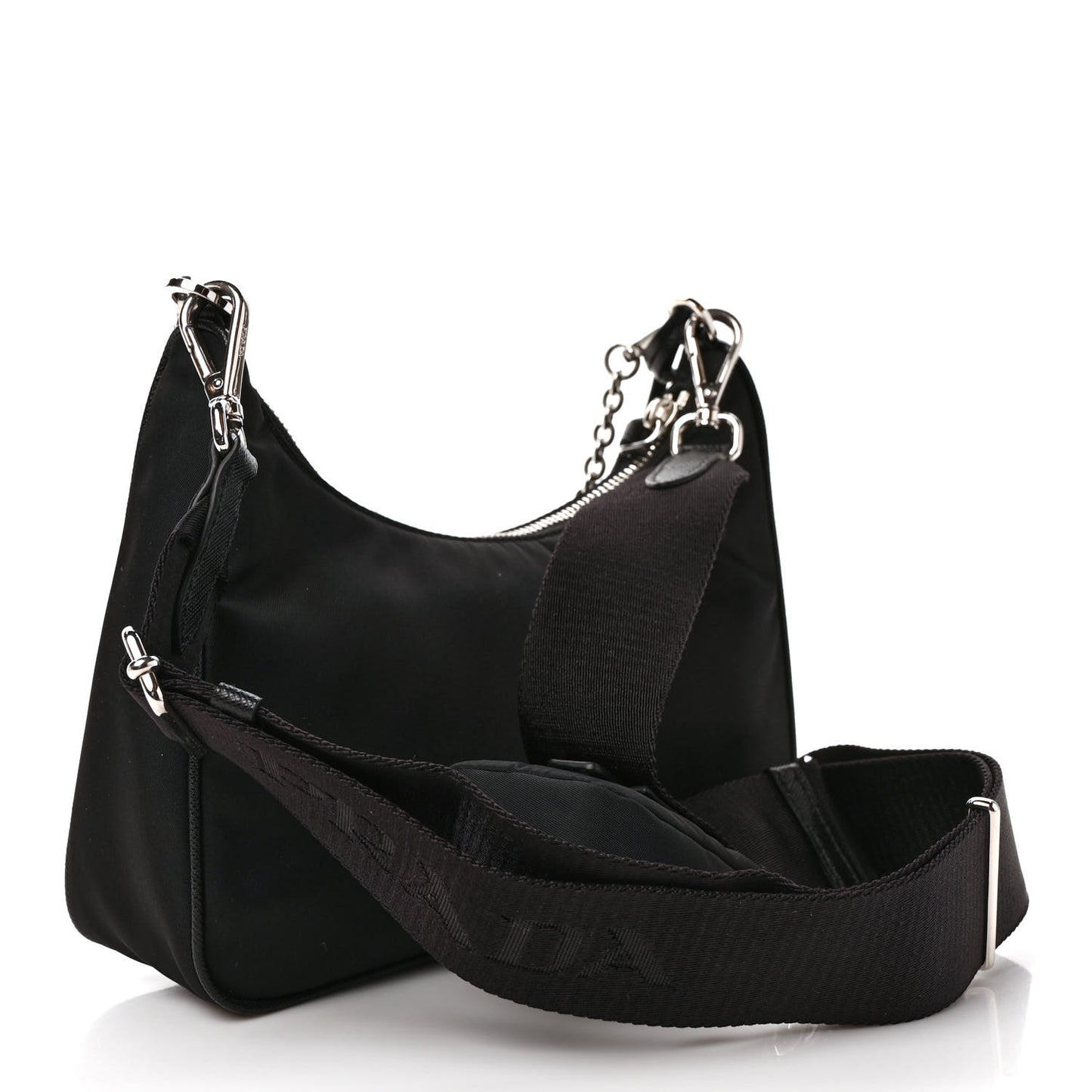 Re-Nylon Saffiano Re-Edition 2005 Shoulder Bag Black