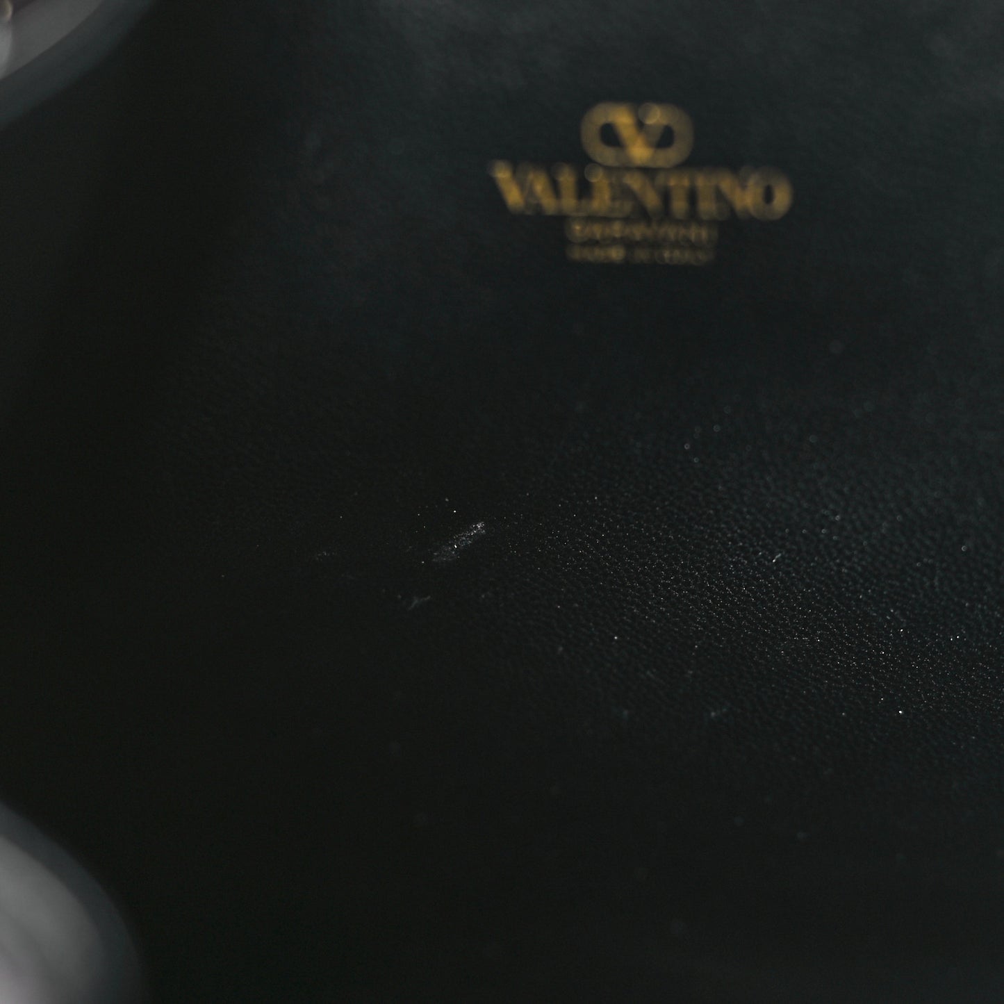 Nappa Mini VLogo Signature Chain Bucket Bag Black