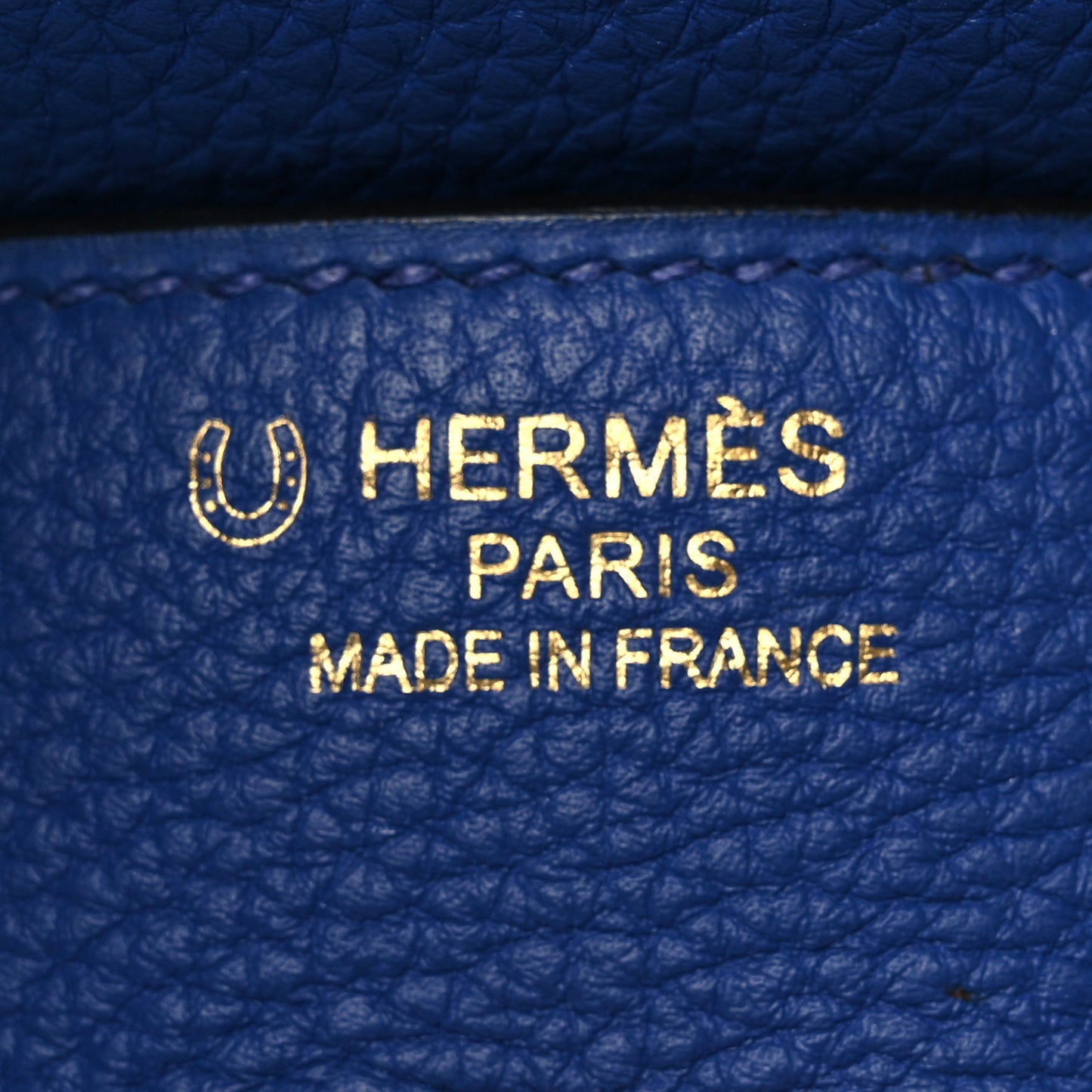 Togo Horseshoe Birkin 35 Bleu Electrique